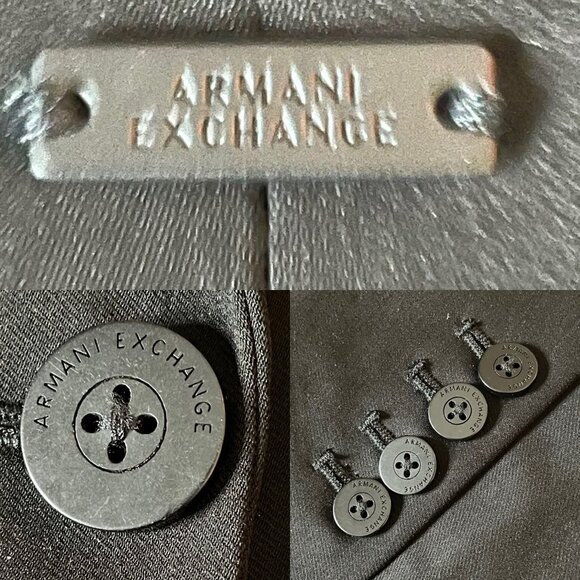 Armani Exchange Women's Black Blazer Size 0 One-Button Closure Long Sleeve Lined - Picture 4 of 6